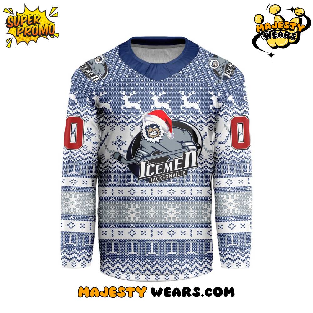 Jacksonville Icemen Christmas Design Hockey Jersey Jacksonville Icemen Christmas Design Hockey Jersey