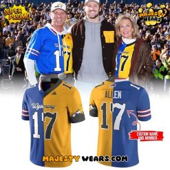 Josh Allen 17 Buffalo Bills x Wyoming Cowboys Custom Football Jersey