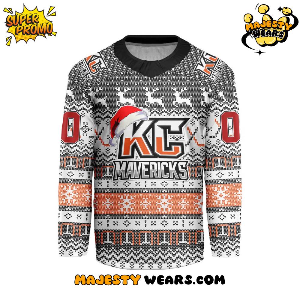 Kansas City Mavericks Christmas Design Hockey Jersey Kansas City Mavericks Christmas Design Hockey Jersey