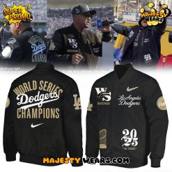 LA Dodgers 2025 World Series Special Black Bomber Jacket