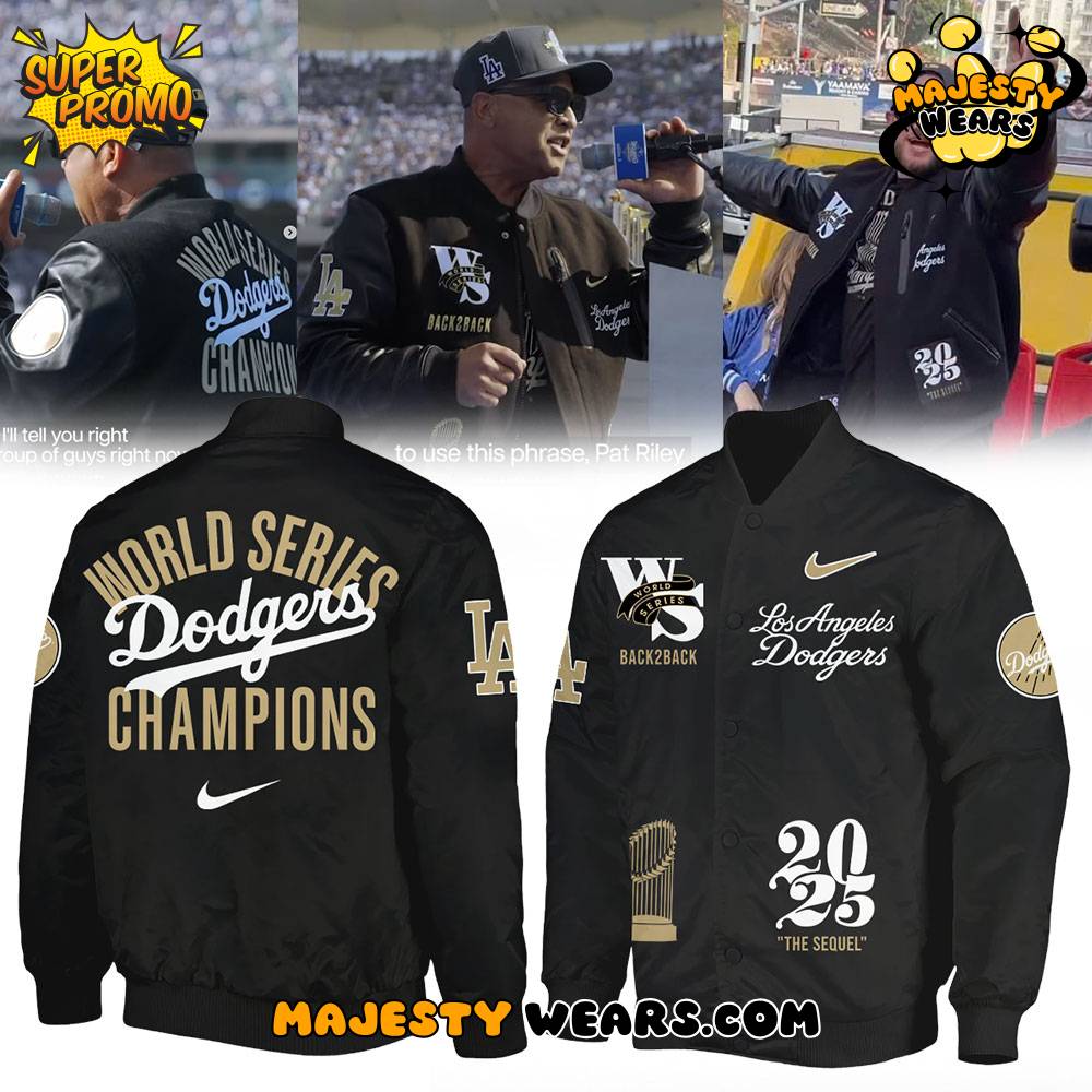 LA Dodgers 2025 World Series Special Black Bomber Jacket LA Dodgers 2025 World Series Special Black Bomber Jacket