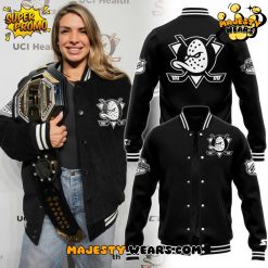 Mackenzie Dern x Anaheim Ducks Special Baseball Jacket