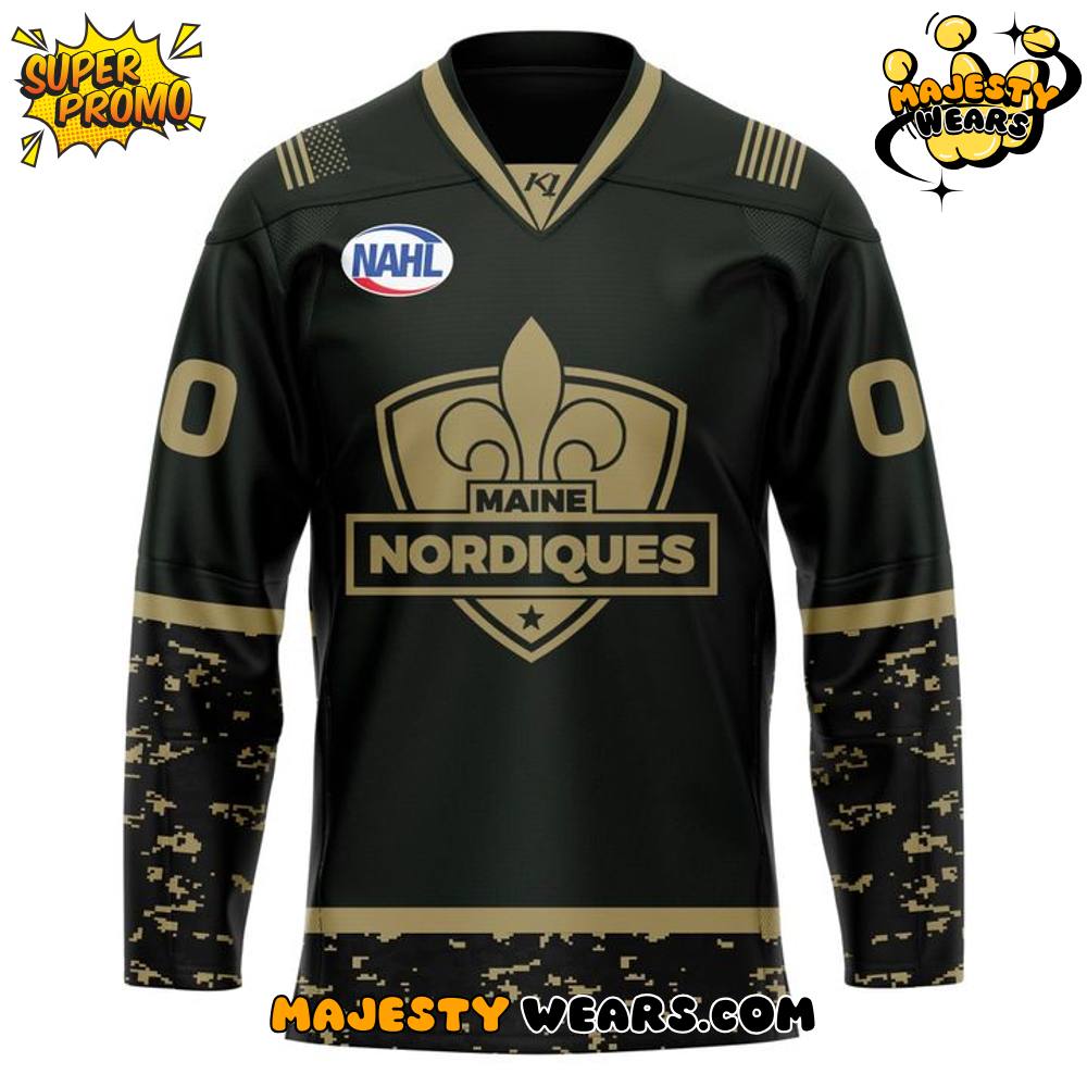 Maine Nordiques 2025 Military Appreciation Night Special Hockey Jersey Maine Nordiques 2025 Military Appreciation Night Special Hockey Jersey