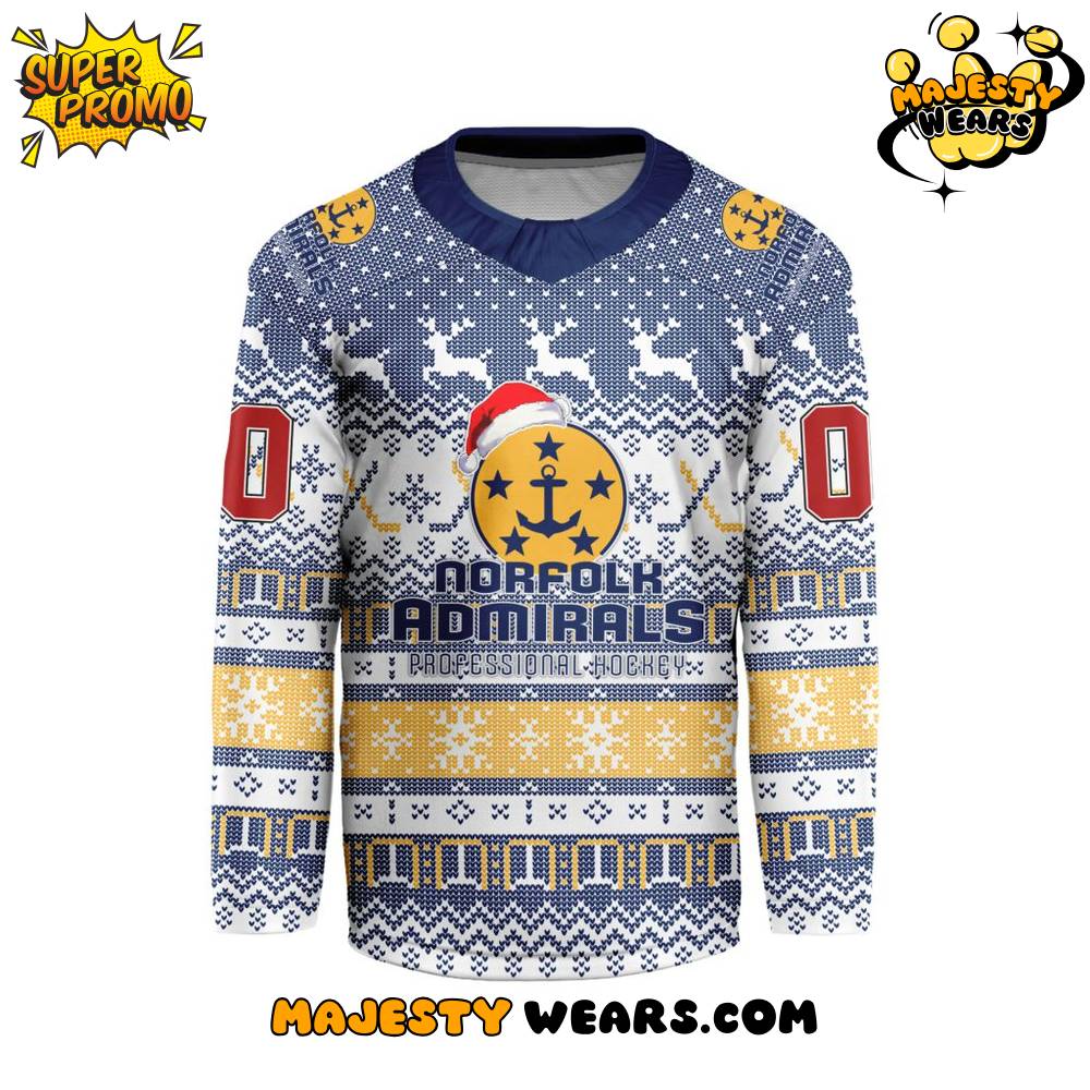 Norfolk Admirals Christmas Design Hockey Jersey Norfolk Admirals Christmas Design Hockey Jersey