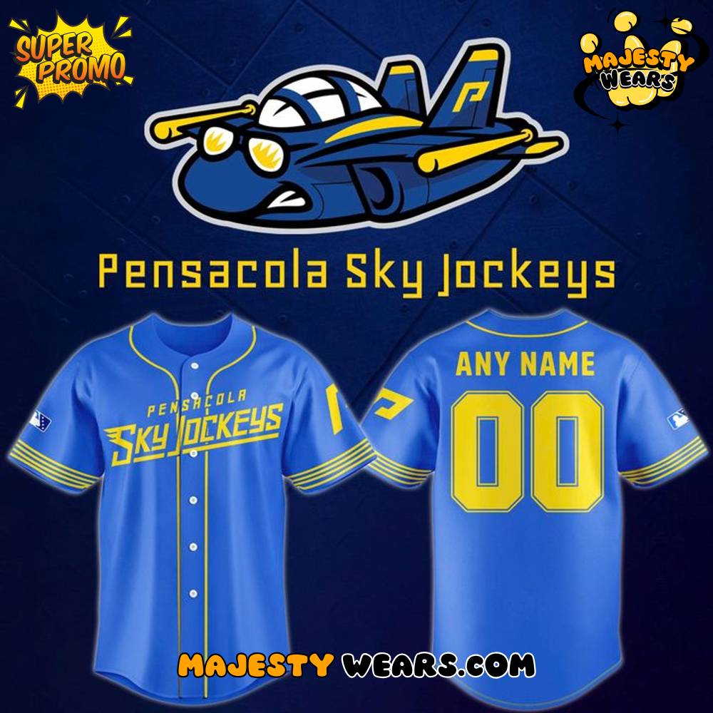 Pensacola Blue Wahoos Sky Joykeys Custom Baseball Jersey Pensacola Blue Wahoos Sky Joykeys Custom Baseball Jersey