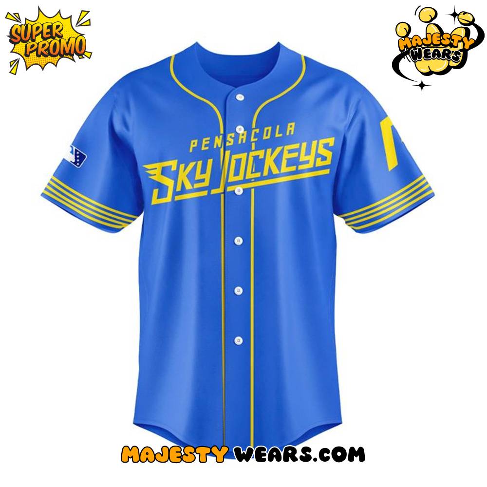 Pensacola Blue Wahoos Sky Joykeys Custom Baseball Jersey Pensacola Blue Wahoos Sky Joykeys Custom Baseball Jersey