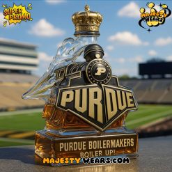 Purdue Boilermakers Boiler up Train Shaped Whiskey Bottle