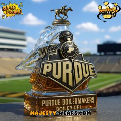 Purdue Boilermakers Boiler up Train Shaped Whiskey Bottle