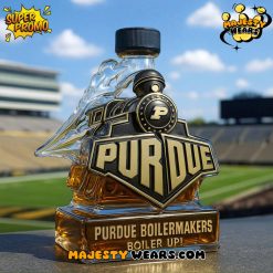 Purdue Boilermakers Boiler up Train Shaped Whiskey Bottle