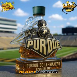 Purdue Boilermakers Boiler up Train Shaped Whiskey Bottle