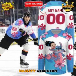 Reading Royals 2025 Lilo  Stitch Night GameWorn Custom Hockey Jersey