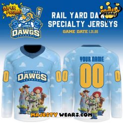 Roanoke Rail Yard Dawgs x Toy Story Custom Hockey Jersey
