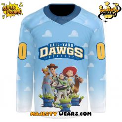 Roanoke Rail Yard Dawgs x Toy Story Custom Hockey Jersey