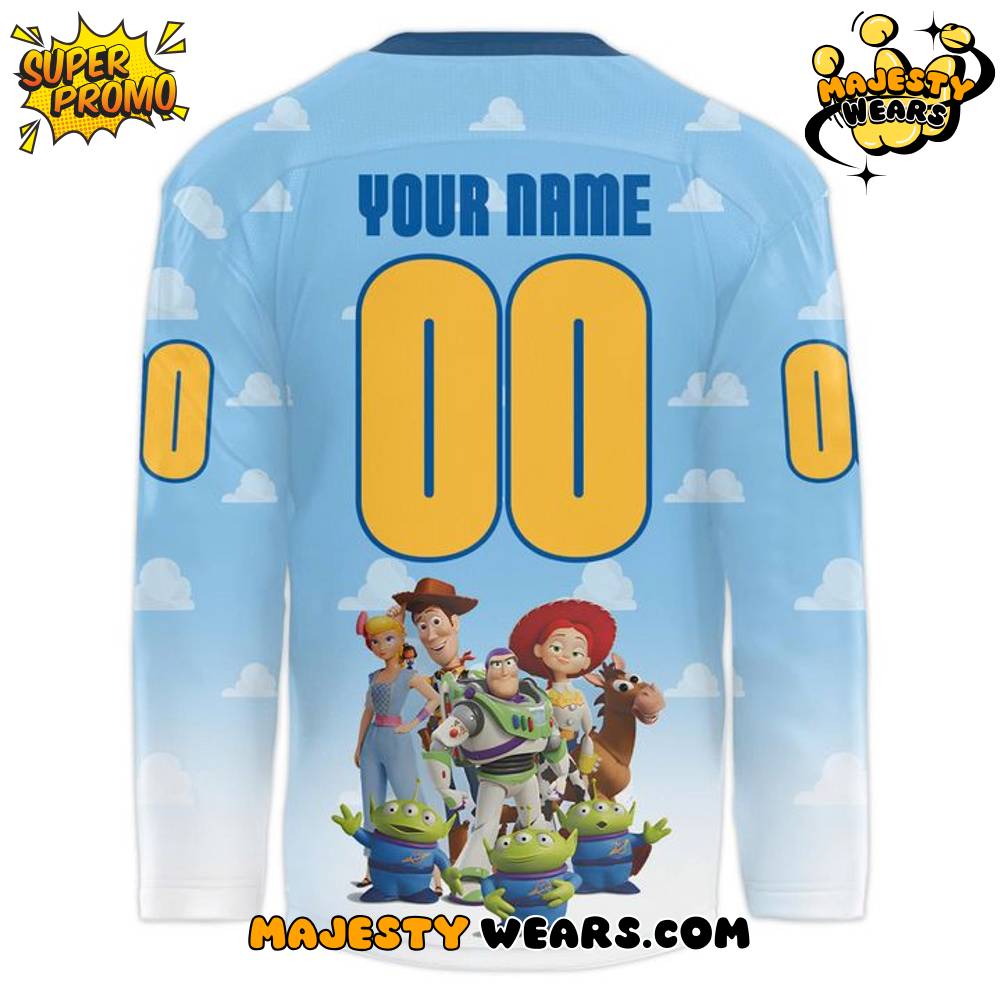 Roanoke Rail Yard Dawgs x Toy Story Custom Hockey Jersey Roanoke Rail Yard Dawgs x Toy Story Custom Hockey Jersey