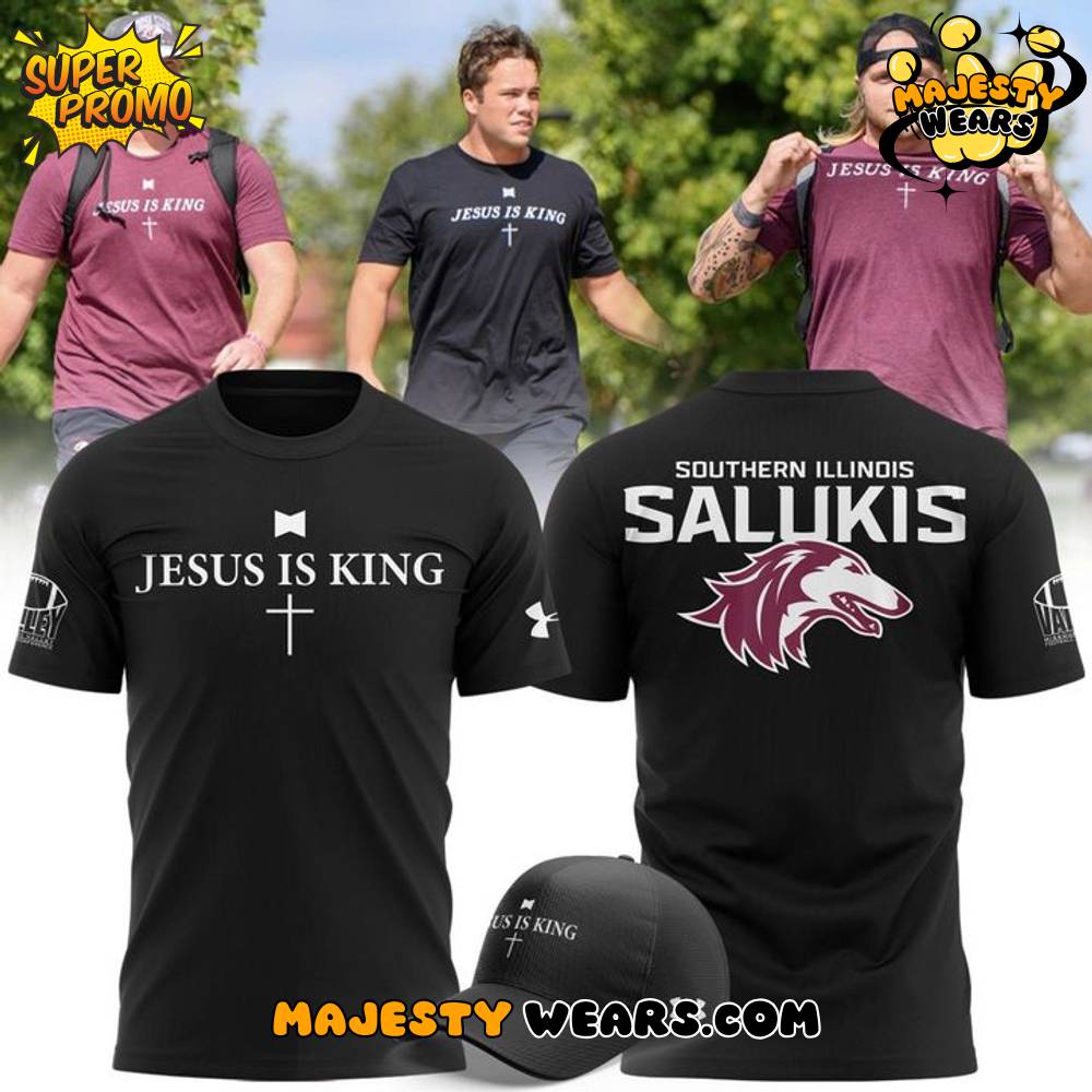 Saluki Football “Jesus Is King” Special Black Tee Saluki Football “Jesus Is King” Special Black Tee