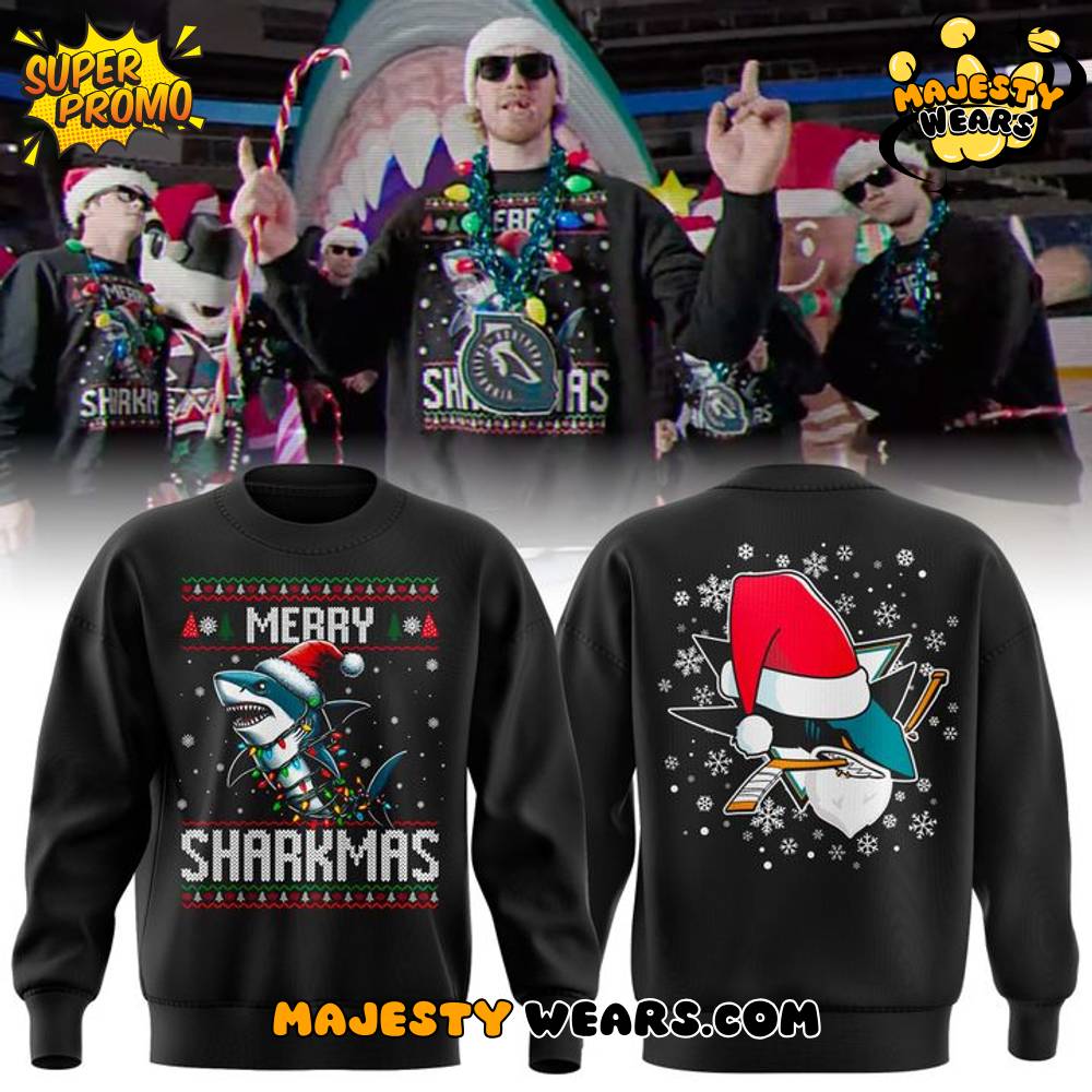 San Jose Sharks Merry Christmas 2025 Special Sweatshirt San Jose Sharks Merry Christmas 2025 Special Sweatshirt
