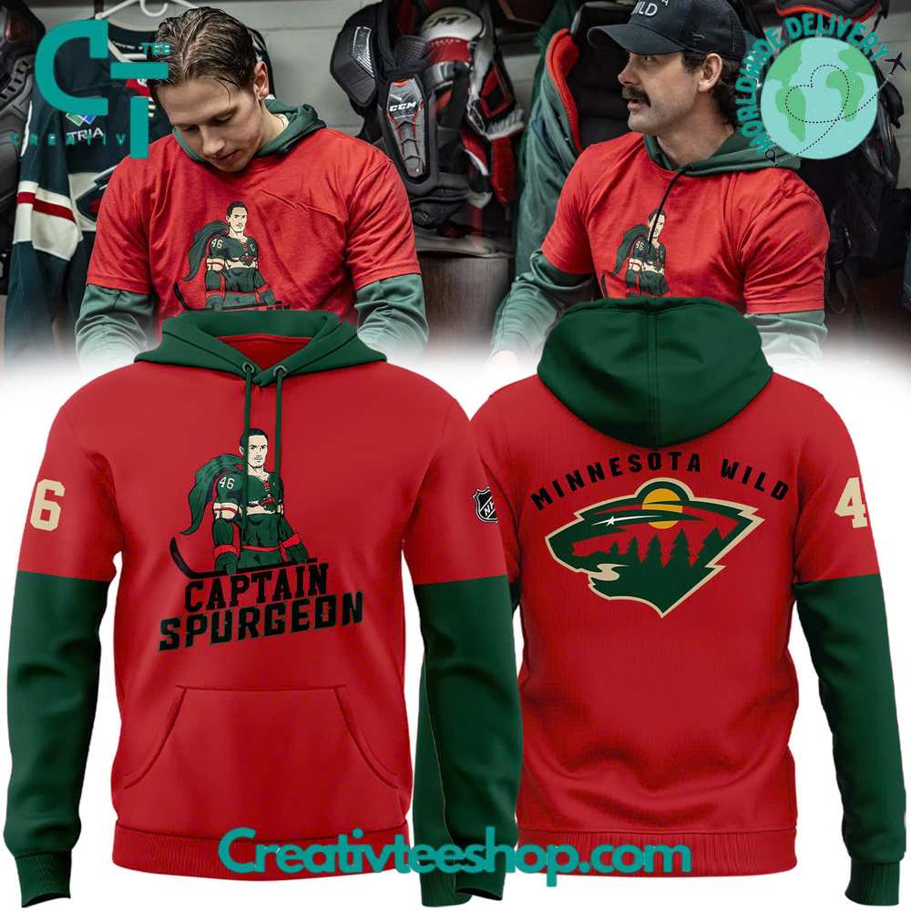 Special Captain Spurgeon NHL Minnesota Wild Hoodie Special Captain Spurgeon NHL Minnesota Wild Hoodie