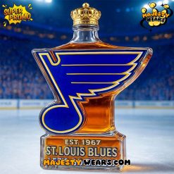 St. Louis Blues Lets Go Blue Special Edition Whiskey Bottle