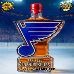 St Louis Blues Lets Go Blue Special Edition Whiskey Bottle