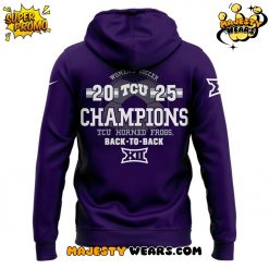 TCU Horned Frogs Womens Soccer 2025 Big 12 Regular Season Champions Hoodie