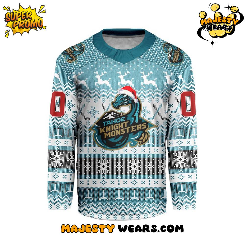 Tahoe Knight Monsters Christmas Design Hockey Jersey Tahoe Knight Monsters Christmas Design Hockey Jersey