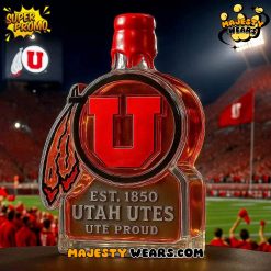 Utah Utes Ute Proud Limited Edition Whiskey Bottle