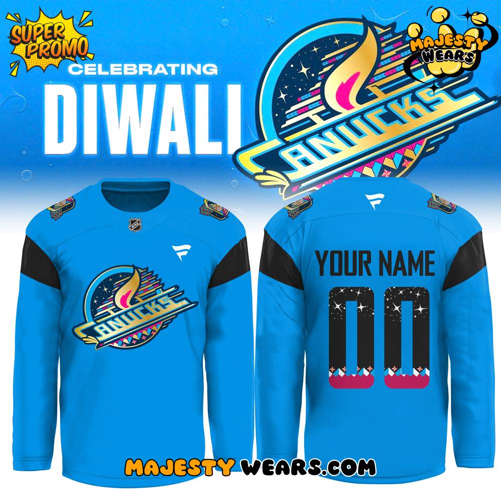 Vancouver Canucks x Intense Live At Diwali Custom Hockey Jersey Vancouver Canucks x Intense Live At Diwali Custom Hockey Jersey