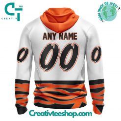 WHL Medicine Hat Tigers Reverse Retro Pattern Hoodie