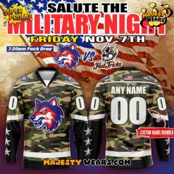Watertown Wolves ”Military Night” Custom Hockey Jersey Watertown Wolves ”Military Night” Custom Hockey Jersey