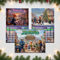 Zootopia 2026 Wall Hanging Calendar