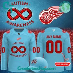 Detroit Red Wings x Autism Awareness Jersey 2025 Special Hockey Jersey