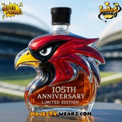 Arizona Cardinals Fierce Red Bird 105th Anniversary Whisky Bottle