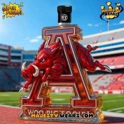 Arkansas Razorbacks Woo Pig Sooie Whiskey Bottle