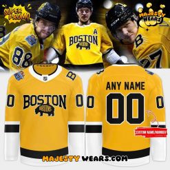 Boston Bruins 2026 NHL Stadium Series Custom Hockey Jersey – Yellow Boston Bruins 2026 NHL Stadium Series Custom Hockey Jersey – Yellow