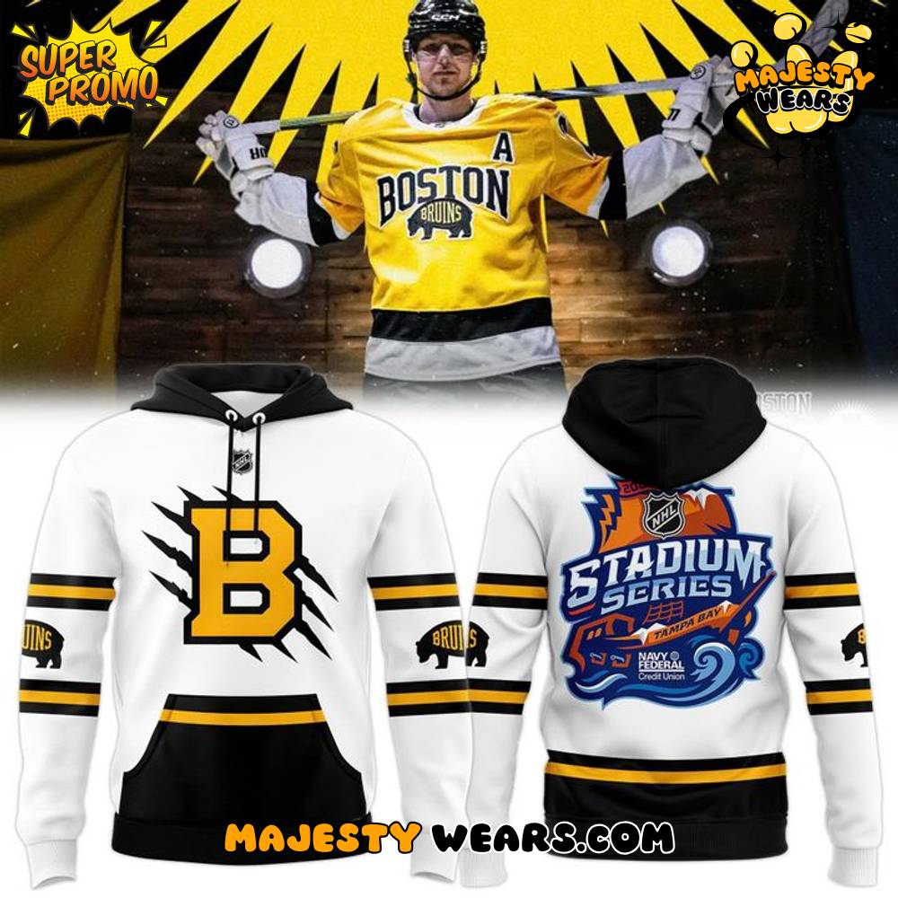 Boston Bruins 2026 NHL Stadium Series Special Hoodie – White Boston Bruins 2026 NHL Stadium Series Special Hoodie – White