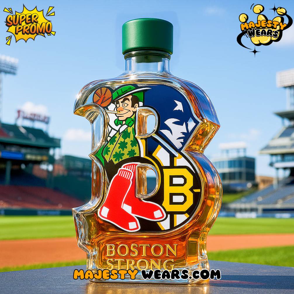 Boston Sport Teams Boston Strong Whiskey Bottle Boston Sport Teams Boston Strong Whiskey Bottle