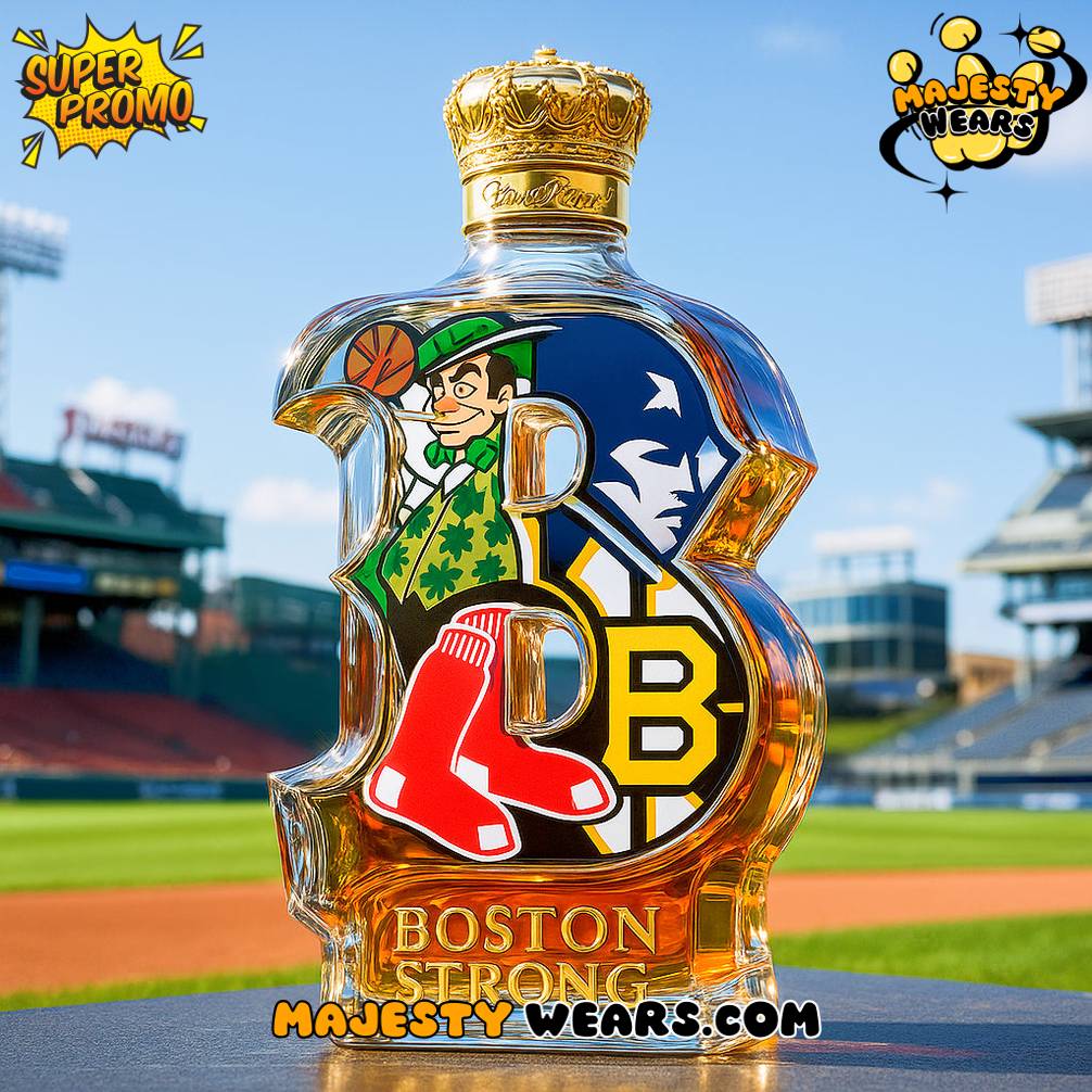 Boston Sport Teams Boston Strong Whiskey Bottle Boston Sport Teams Boston Strong Whiskey Bottle