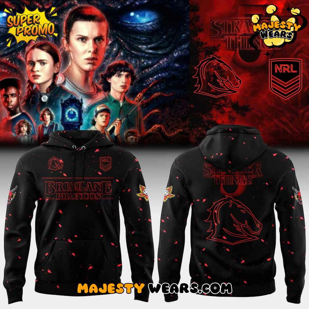 Brisbane Broncos x Stranger Things 5 Special Hoodie Brisbane Broncos x Stranger Things 5 Special Hoodie