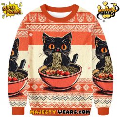 Cat Ramen Japanese Ugly Christmas Sweater