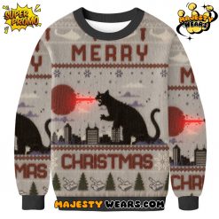 Cat-Zilla Merry Christmas Sweater