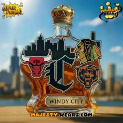 Chicago Sport Teams Windy City Whiskey Bottle