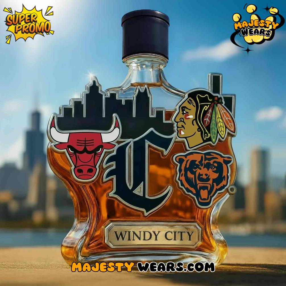 Chicago Sport Teams Windy City Whiskey Bottle Chicago Sport Teams Windy City Whiskey Bottle