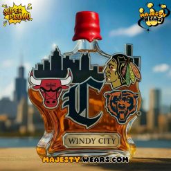 Chicago Sport Teams Windy City Whiskey Bottle