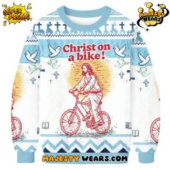 Christ On A Bike! Ugly Christmas Sweater