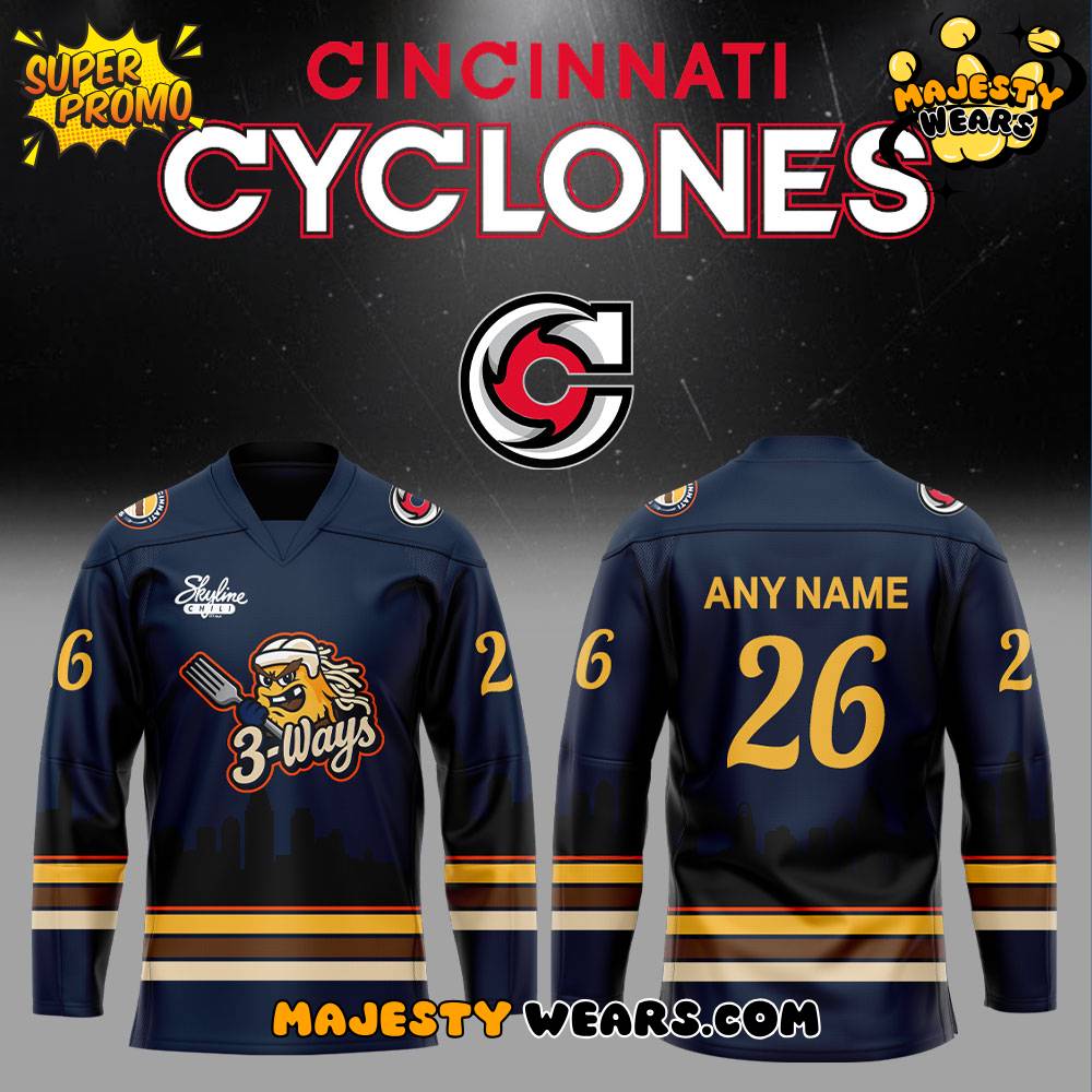 Cincinnati Cyclones 3-Ways 2026 Custom Hockey Jersey Cincinnati Cyclones 3-Ways 2026 Custom Hockey Jersey
