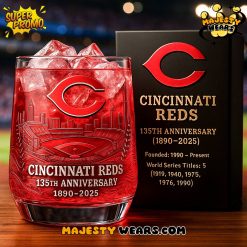 Cincinnati Reds 135th Anniversary Whiskey Glass