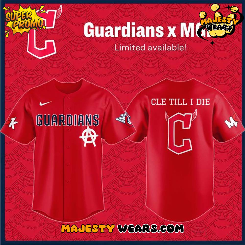 Cleveland Guardians x MGK “CLE Till I Die” Baseball Jersey Cleveland Guardians x MGK “CLE Till I Die” Baseball Jersey