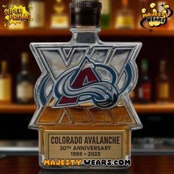Colorado Avalanche 30th Anniversary Whiskey Bottle