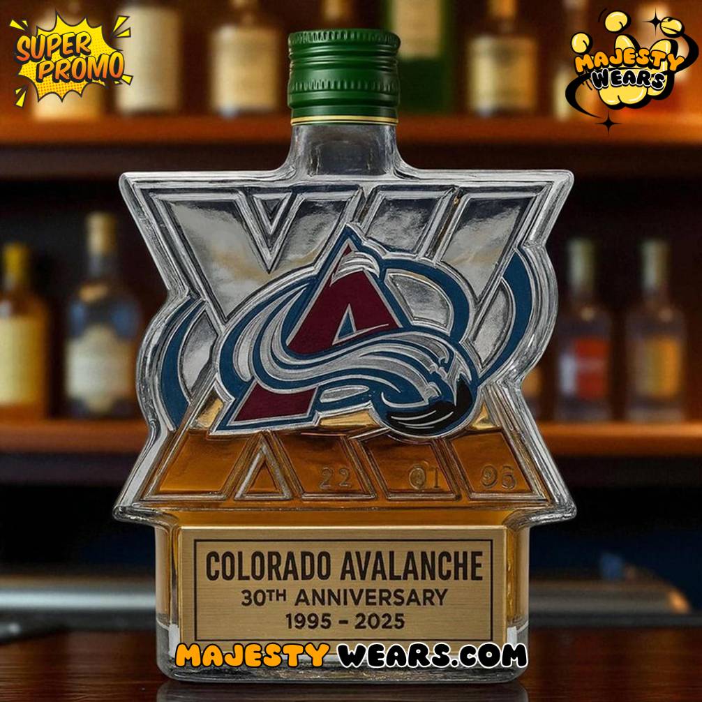 Colorado Avalanche 30th Anniversary Whiskey Bottle Colorado Avalanche 30th Anniversary Whiskey Bottle