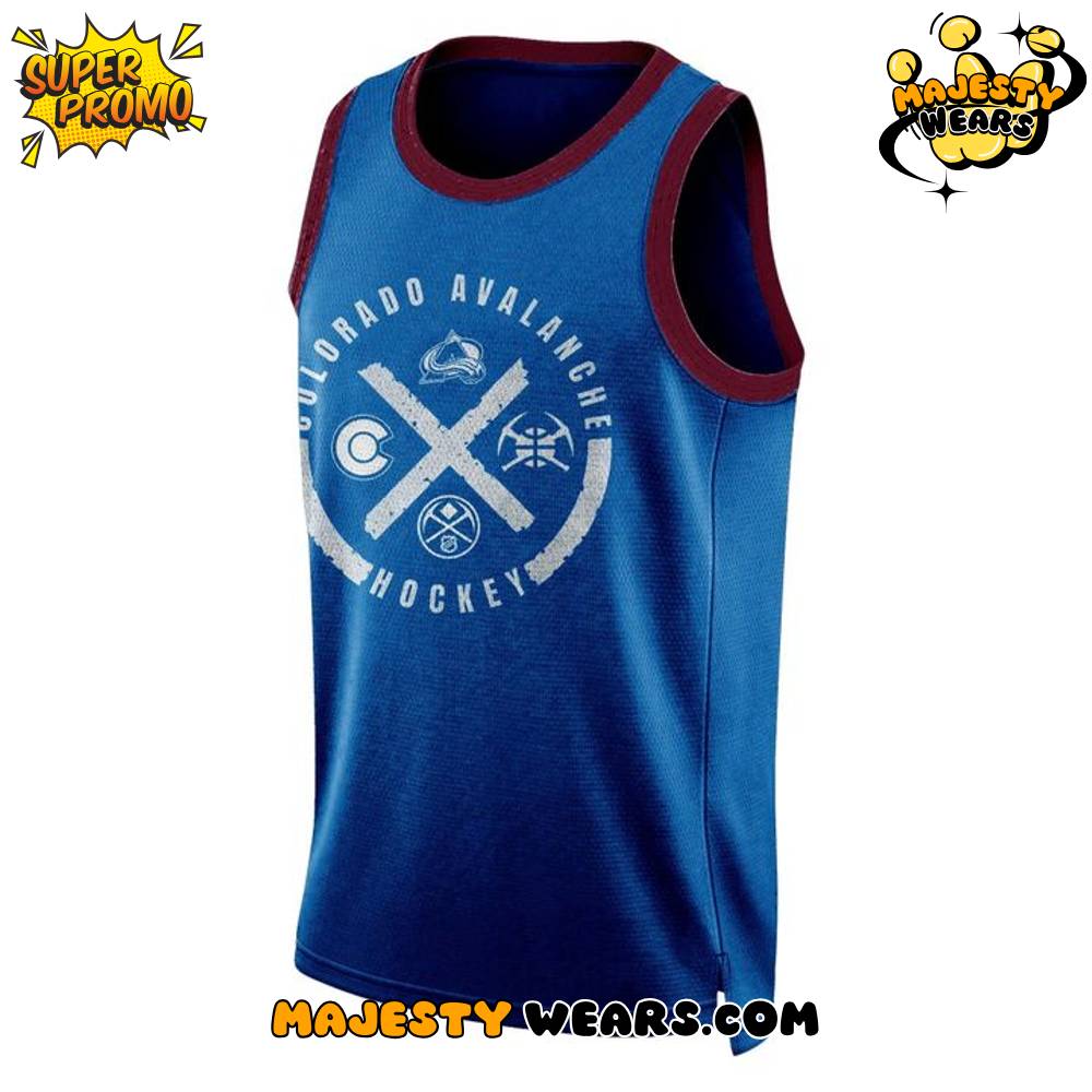 Colorado Avalanche x Denver Nuggets Crossover Night Custom Basketball Jersey Colorado Avalanche x Denver Nuggets Crossover Night Custom Basketball Jersey